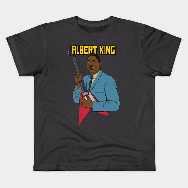 Albert King Kids T-Shirt by ogeraldinez